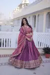 Ka 5066 Silk With Sequins & Zari Embroidered Work Lehenga With Blouse Dupatta Online Wholesale